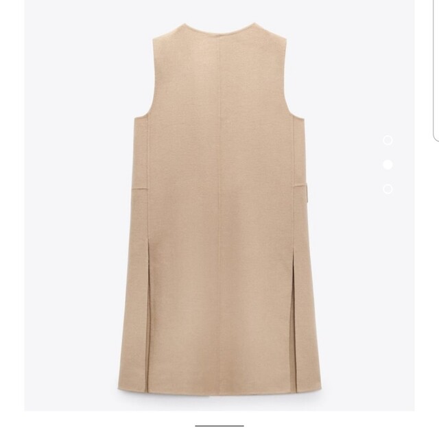 ZARA - 新品タグつき!ZARAザラ ウールブレンドロングベストジレ