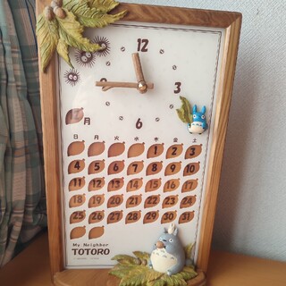 トトロ　カレンダー　時計(置時計)