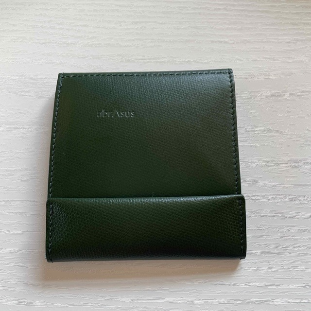 abrAsus ダークグリーン　薄い財布