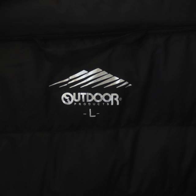 OUTDOOR PRODUCTS(アウトドアプロダクツ)のアウトドアプロダクツ 軽量ダウン スタンドライトジャケット L 黒 ブラック レディースのジャケット/アウター(ダウンジャケット)の商品写真