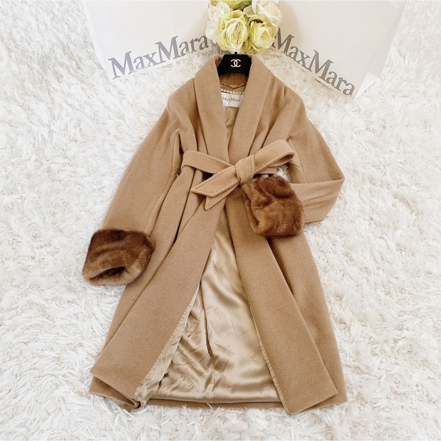 ★★美品 マックスマーラ MaxMara ミンクファー キャメル コート★★ | フリマアプリ ラクマ