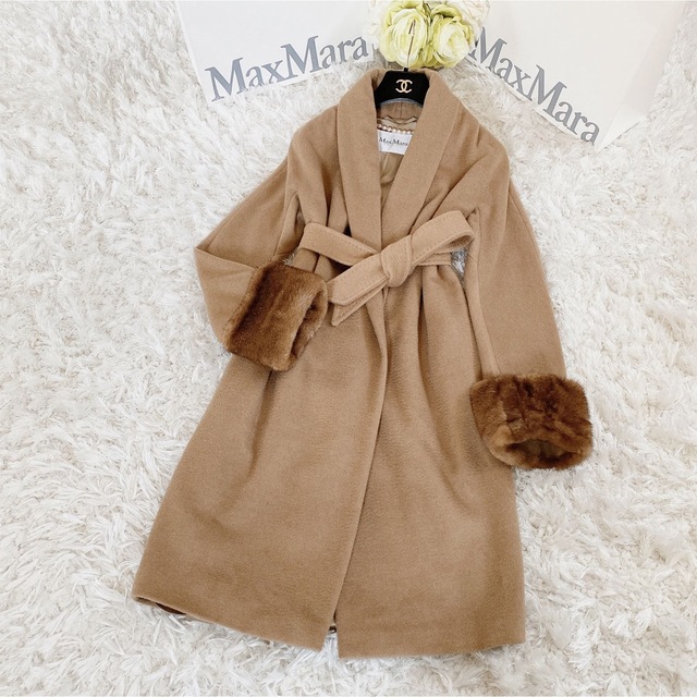 Max Mara   美品 マックスマーラ MaxMara ミンクファー キャメル