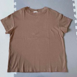 ジーユー(GU)のGUスムースT（茶系）(Tシャツ(半袖/袖なし))