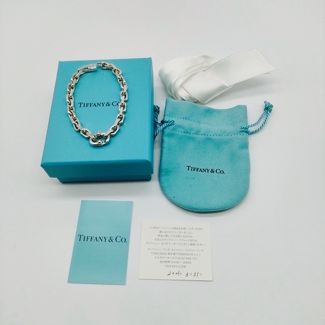 Tiffany & Co. - ティファニー メイカーズ ナロー チェーン ブレスレット シルバー18Kゴールド