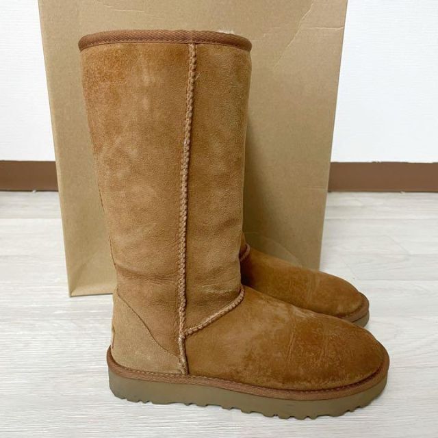 UGG アグ ムートン クラシックトール 23.0 23cm チェスナット-