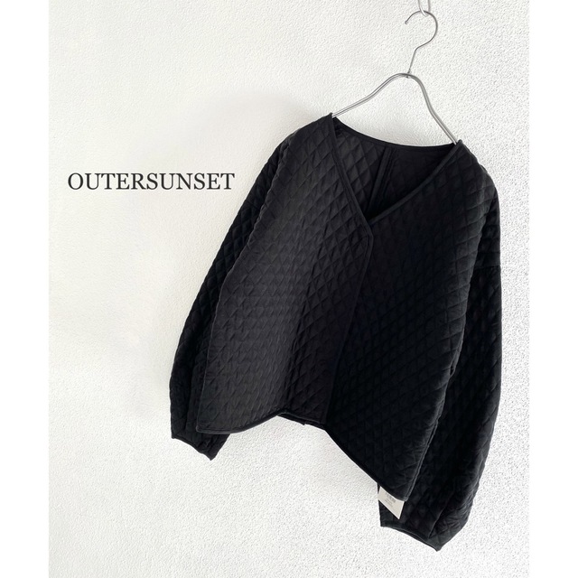 Plage(プラージュ)の新品 OUTERSUNSET quilting jacket ブラック 完売品 レディースのジャケット/アウター(ノーカラージャケット)の商品写真