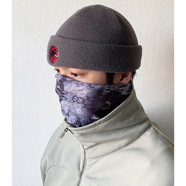 Mammut - Y2K系 ドイツ製 MAMMUT ロゴ ソリッドグレー ワッチキャップ