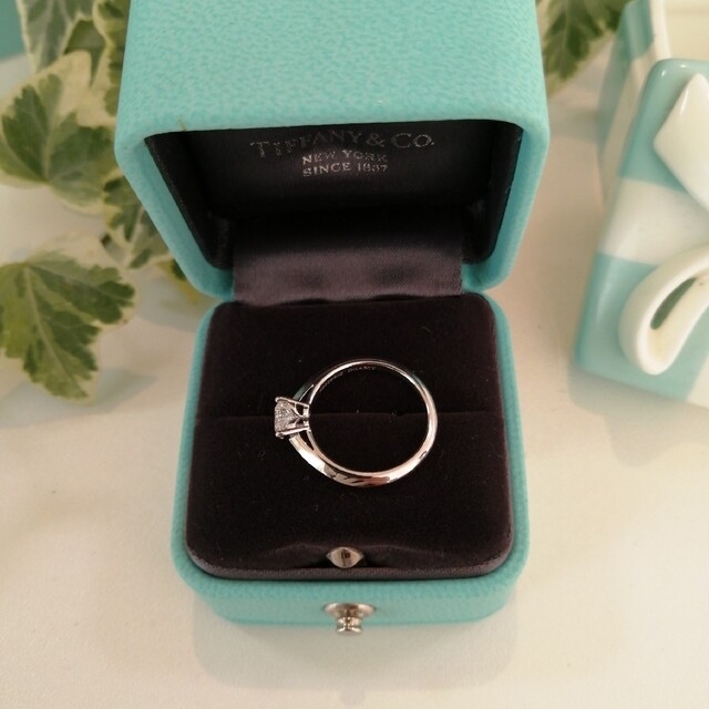 ティファニー ハートシェイプダイヤモンドリング 0.45ct 8号 プラチナ