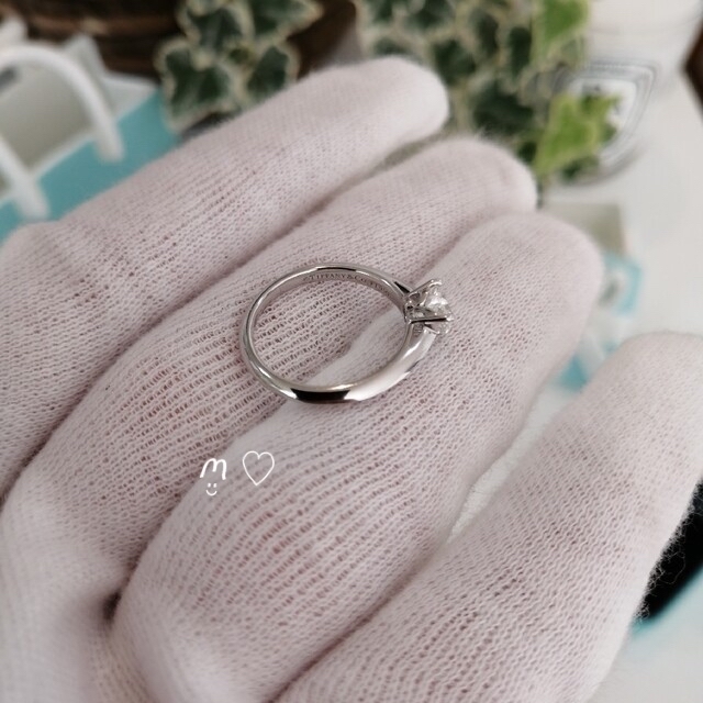 ティファニー ハートシェイプダイヤモンドリング 0.45ct 8号 プラチナ
