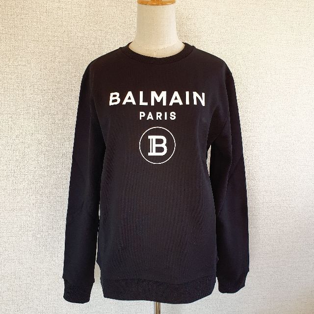 【新品・未使用】BALMAIN KIDS ロゴ スウェットシャツ黒　14Y