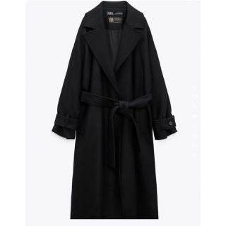 ZARA 完売　ベルト付　ウールコート　ブラウン　XS