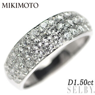 ミキモト(MIKIMOTO)のミキモト K18WG ダイヤモンド リング 1.50ct パヴェ(リング(指輪))