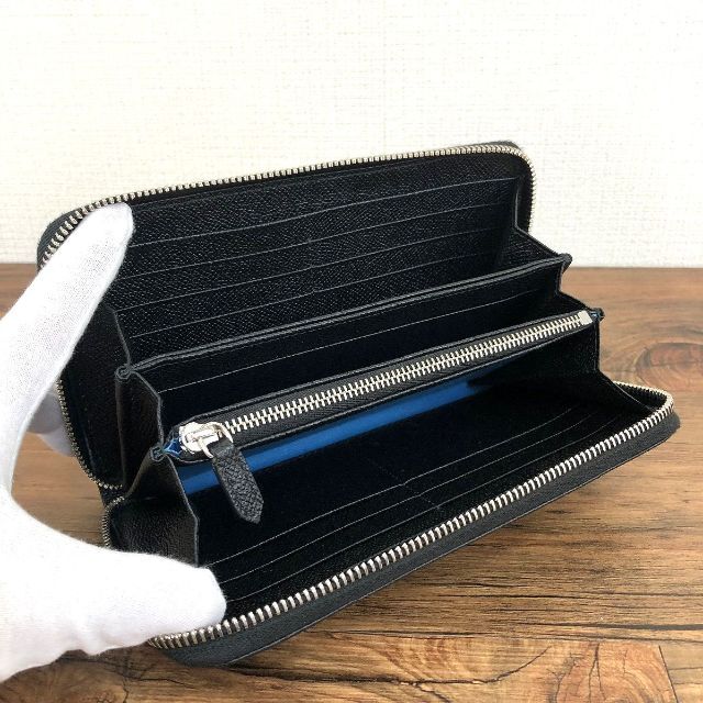 BVLGARI - 極美品 BVLGARI ジップウォレット 36933 ブラック 107の通販