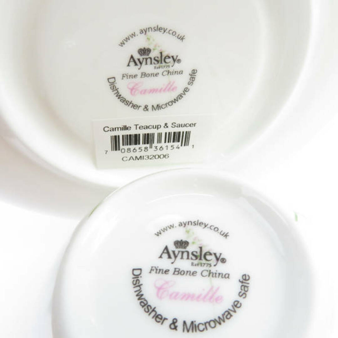 Aynsley China(エインズレイ)の未使用 Aynsley エインズレイ カミール ティーカップ＆ソーサー 2客 ペア SC5733S  インテリア/住まい/日用品のキッチン/食器(グラス/カップ)の商品写真