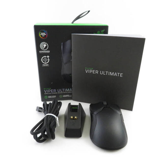 美品 RAZER レイザー VIPER ULTIMATE (RZ01-03050100-R3A1) ゲーミングマウス ブラック系 PC FPS eスポーツ HY292