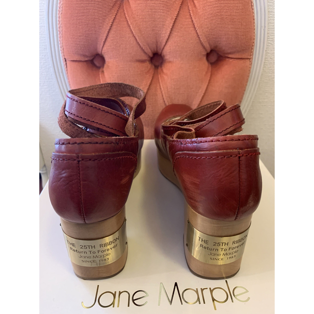 JaneMarple(ジェーンマープル)のJane Marpleジェーンマープル 25th 木底バレリーナ（赤） レディースの靴/シューズ(その他)の商品写真