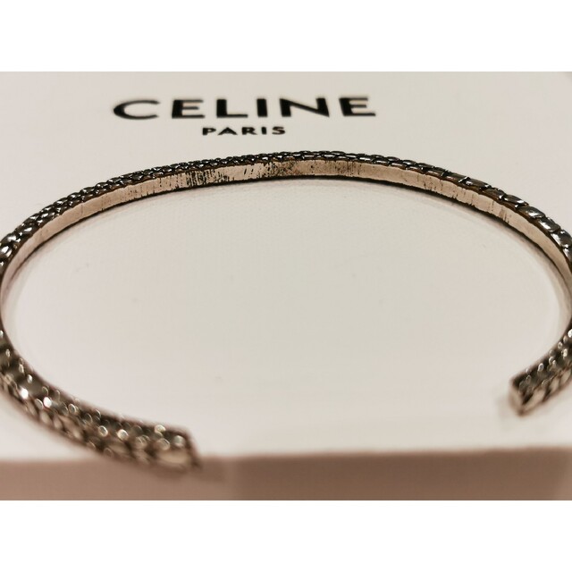 CELINE アニマルスクエアブレスレット シルバー C4