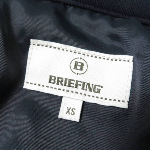 美品 BRIEFING ブリーフィング パーカー グレー系 XS ポリエステル他 ブルゾン ダブルジップ フード ゴルフ メンズ AU1067A47