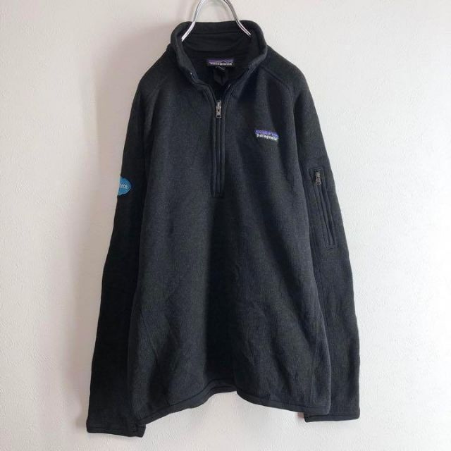 Patagonia パタゴニア　企業刺繍ロゴ　ハーフジップ　セーター　メンズ　M