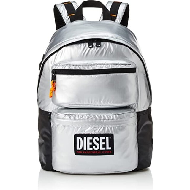 再×14入荷 ディーゼル バックパック 0223 シルバー エンボス Dロゴ