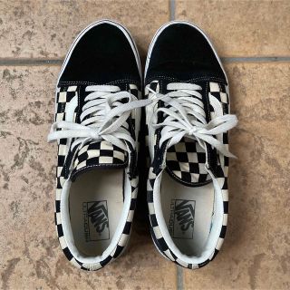 ヴァンズ(VANS)の【美品】VANS オールドスクール ブラック 27.5 チェック(スニーカー)