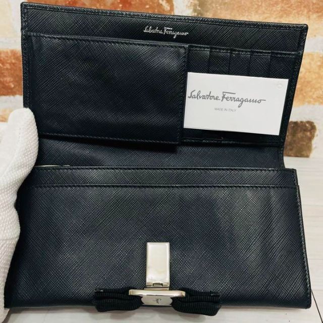 Salvatore Ferragamo フェラガモ ヴァラリボン 長財布 黒 www.nbba.no