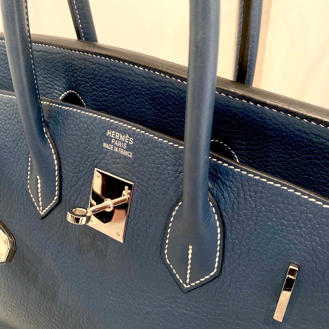 HERMES エルメス 超美品????バーキン35/ ブルー