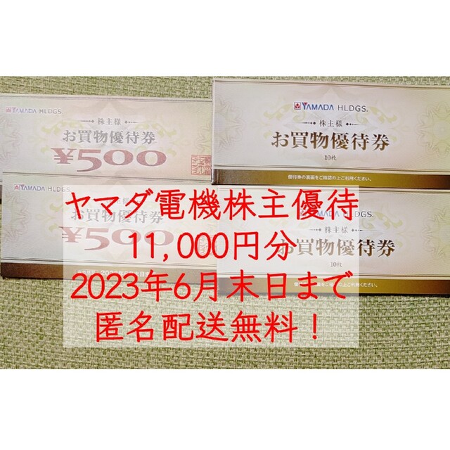 超人気新作 ヤマダ電機 株主優待券 11,000円分 -ショッピング