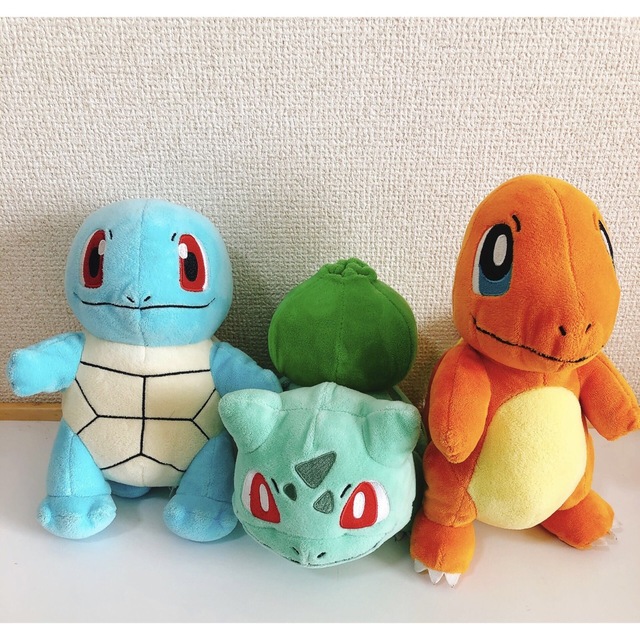 正規品 フシギダネ・ヒトカゲ・ゼニガメのビッグサイズぬいぐるみが2月