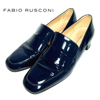 ファビオルスコーニ(FABIO RUSCONI)のFABIO RUSCONI 36 エナメルローファー  ダークグリーン(ローファー/革靴)