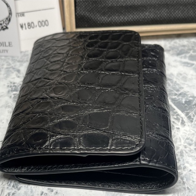 未使用/展示品/最高級クロコダイル/二つ折り財布/ヘンローン社 未使用/展示品/最高級クロコダイル/二つ折り財布/ヘンローン社