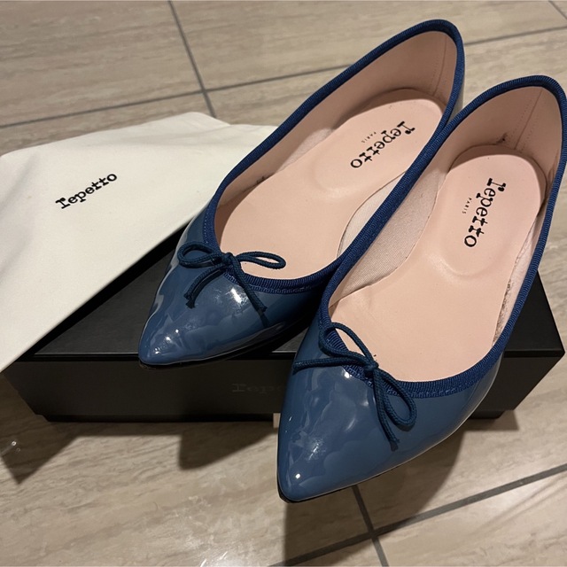 repetto♡レペットスエードバレーシューズ ブルー新品37