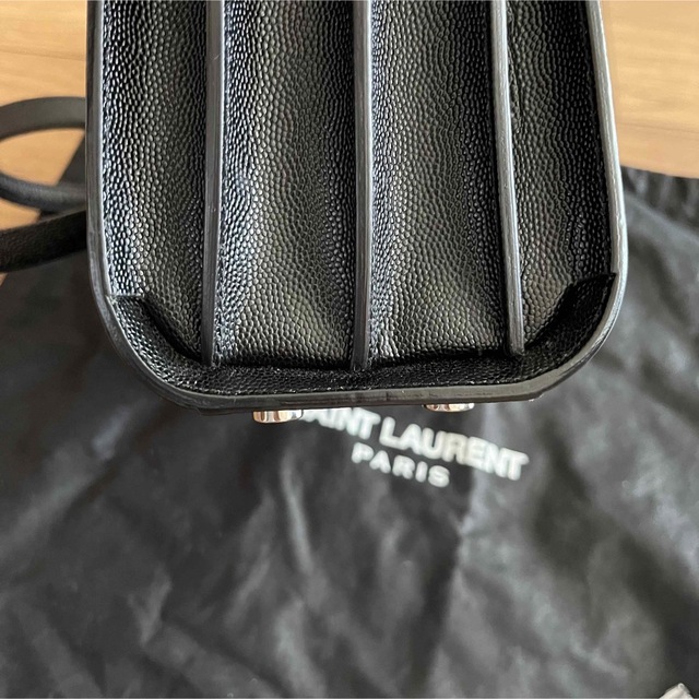 サンローラン サックドジュールナノ YSL レザー黒 スタッズ ミニハンドバッグ