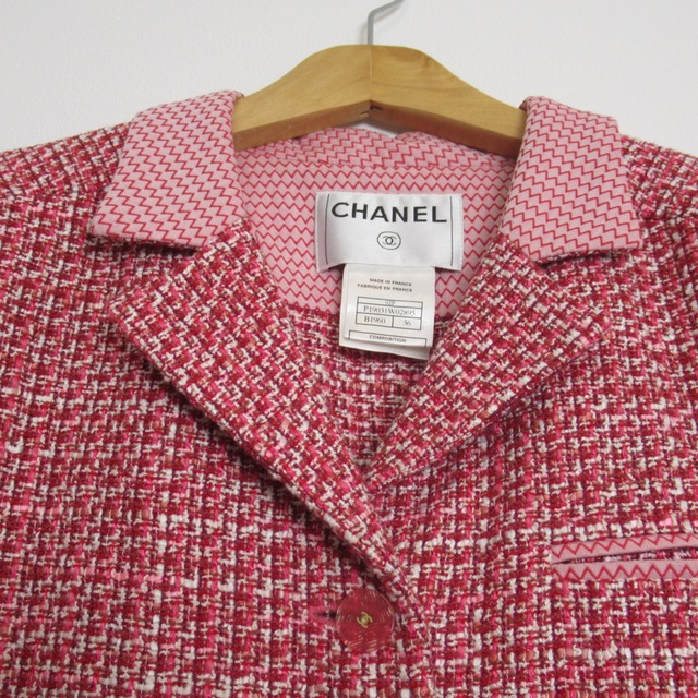 最安価格 CHANEL - シャネル ツィード半袖ジャケット 衣料品 アウター