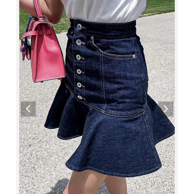 eimy istoire(エイミーイストワール)のシェリエ　デニムスカート レディースのスカート(ミニスカート)の商品写真