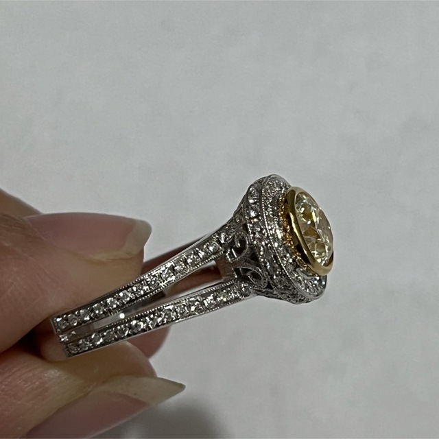 k18YG/WG 一粒ダイヤモンド　1.060ct 指輪　新品 レディースのアクセサリー(リング(指輪))の商品写真