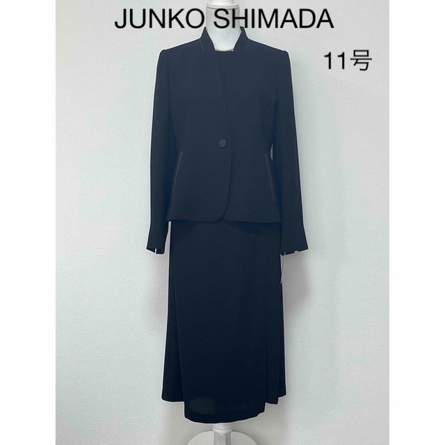 SOIR(ソワール)の新品タグ付き☆JUNKO SHIMADA/ブラックフォーマルスーツ　11号 レディースのフォーマル/ドレス(スーツ)の商品写真
