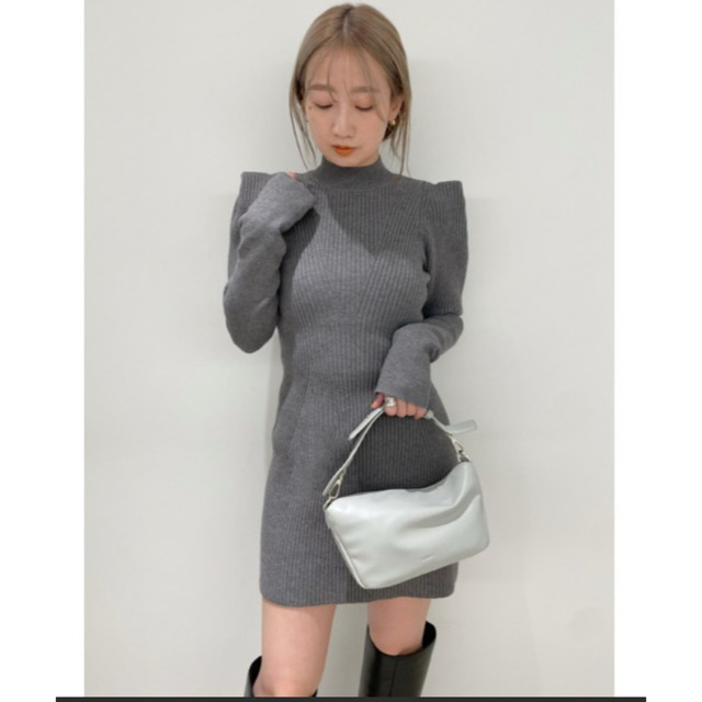 スナイデル SNIDEL⭐︎Sustainableタイトリブニットミニワンピース