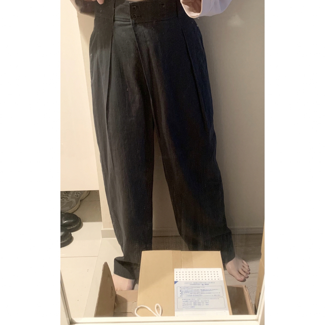 【Phlannel (フランネル)】ワイドシルエットタックパンツ