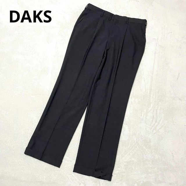 DAKS(ダックス)のDAKS　ダックス　ダークグレー　スラックス　パンツ　ウール　ヴィンテージ メンズのパンツ(スラックス)の商品写真