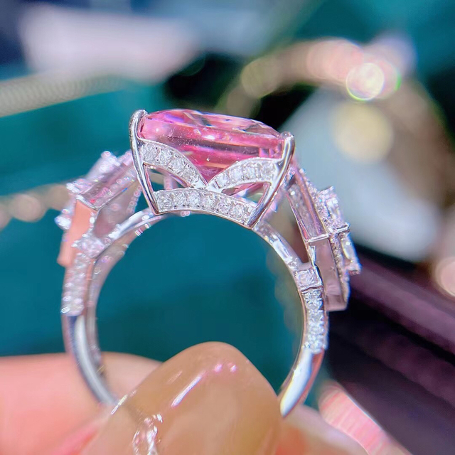 天然モルガナイト  ダイヤ  リング 8.85ct k18 # レディースのアクセサリー(リング(指輪))の商品写真