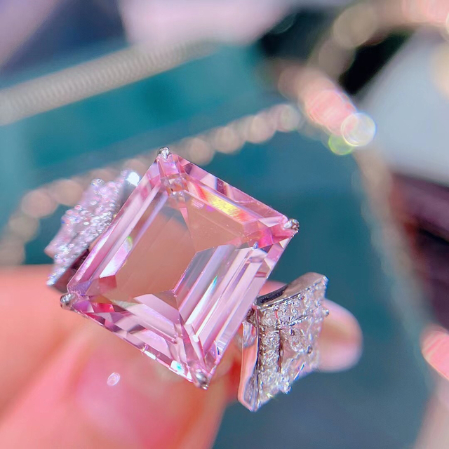 天然モルガナイト  ダイヤ  リング 8.85ct k18 # レディースのアクセサリー(リング(指輪))の商品写真