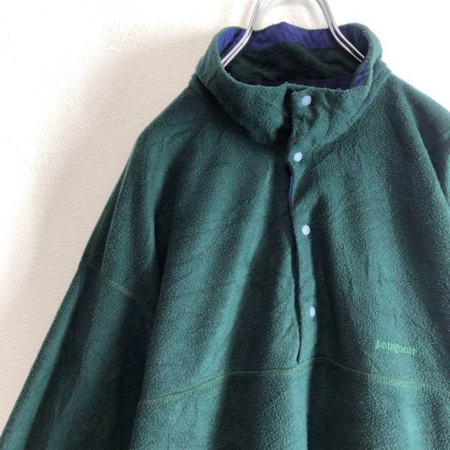 Patagoniaパタゴニア 90s 雪なしタグ スナップT フリース USA製-