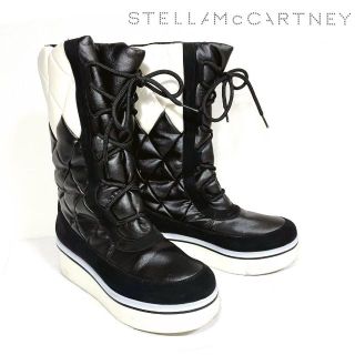 ステラマッカートニー(Stella McCartney)の激レア 美品 Stella McCartney 38 キルティングブーツ 白黒(ブーツ)