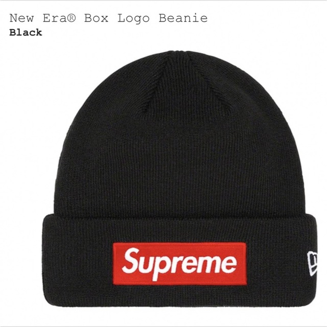 ニット帽/ビーニーSupreme New Era Box Logo Beanie Black