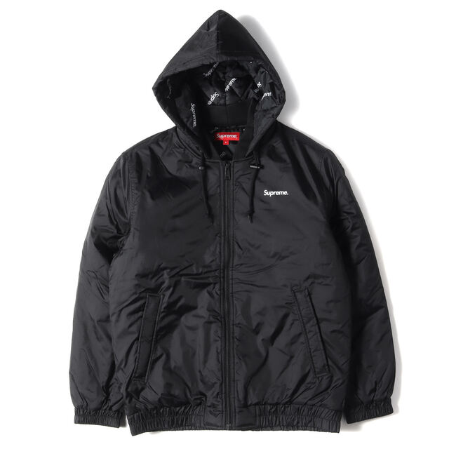 Supreme シュプリーム ジャケット バックロゴ フーデッド ナイロンジャケット 2-Tone Hooded Sideline Jacket 15AW ブラック 黒 S アウター ブルゾン【メンズ】