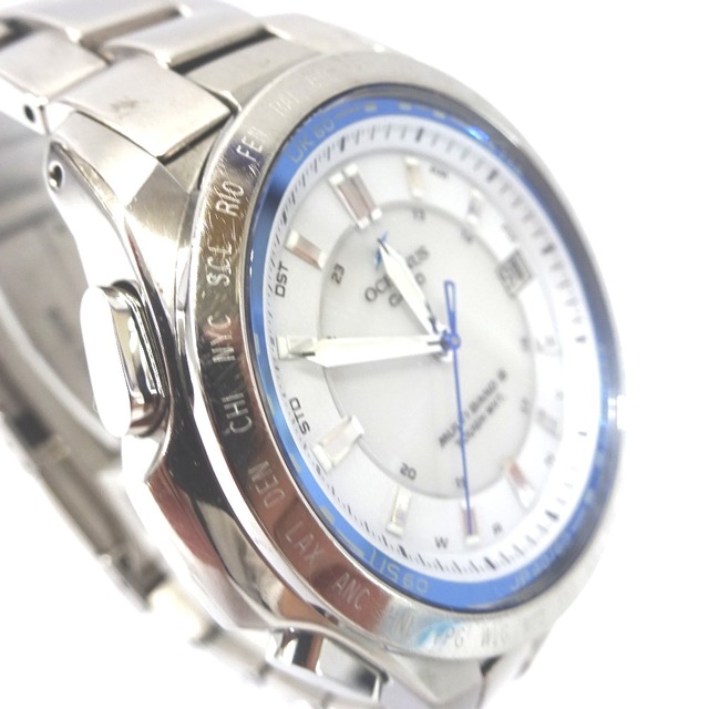 カシオ 腕時計 オシアナス OCEANUS OCW-T100 ソーラー 白文字盤 メンズ CASIO Ft577661
