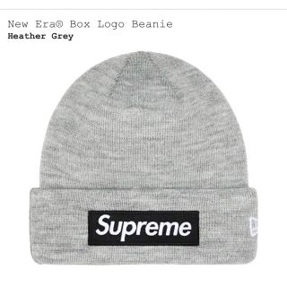 シュプリーム(Supreme)のNew Era Box Logo Beanie Heather Grey(ニット帽/ビーニー)