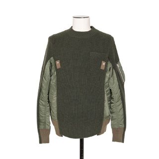 サカイ(sacai)のsize３ 新品 sacai MA-1 X Wool Knit サカイ(ニット/セーター)