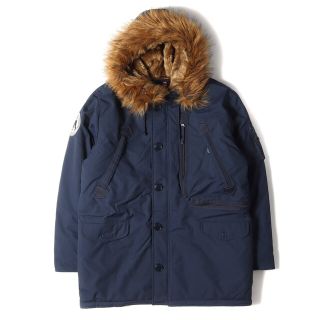 アルファ(alpha)のALPHA アルファ N-3B フライトジャケット カスタムモディファイ ポーラー パーカ N-3B POLAR PARKA レプリカブルー XL アウター コート ミリタリー 撥水【メンズ】【中古】【美品】(フライトジャケット)